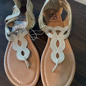 Daisy Fuentes Women's Beige Embellished Sandals